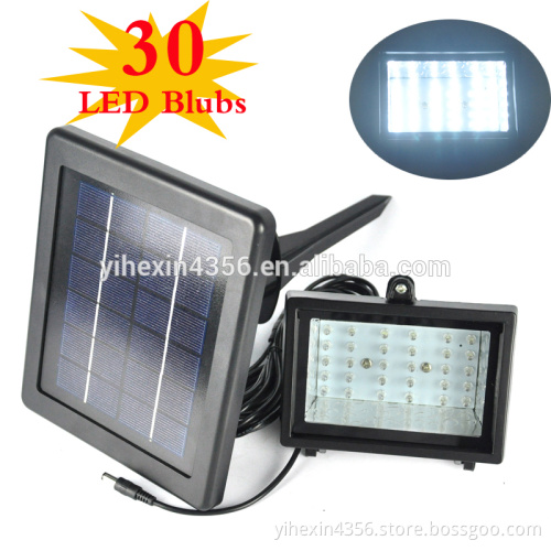 Boruit Bright 30LED Solar Powered Floodlight Light Sensor Lamp Panel Spotlight